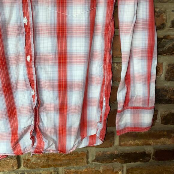 J. Crew Red Plaid Boyfriend Long Sleeve Button Up Shirt Women's Size XS - Picture 3 of 6